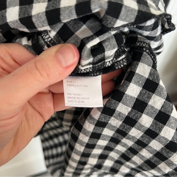 TOME Gingham Ruffle Hem Dress - Picture 6 of 12